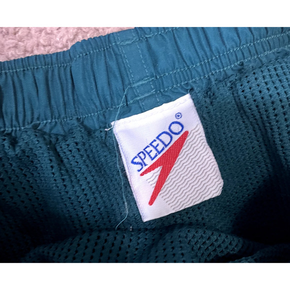 Men's Vintage Blue Speedo Swim Trunks M - Picture 8 of 8